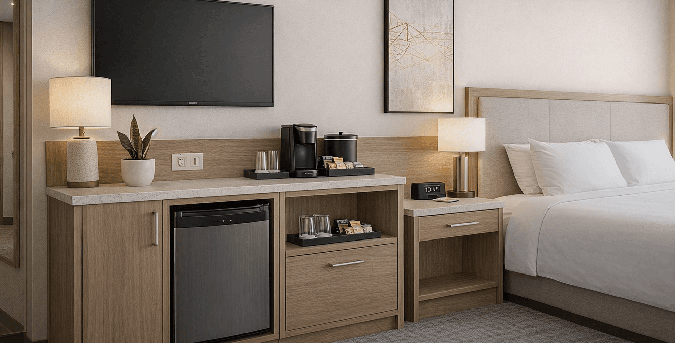 Hyatt Place lobby and lounge seating area with contemporary furnishings